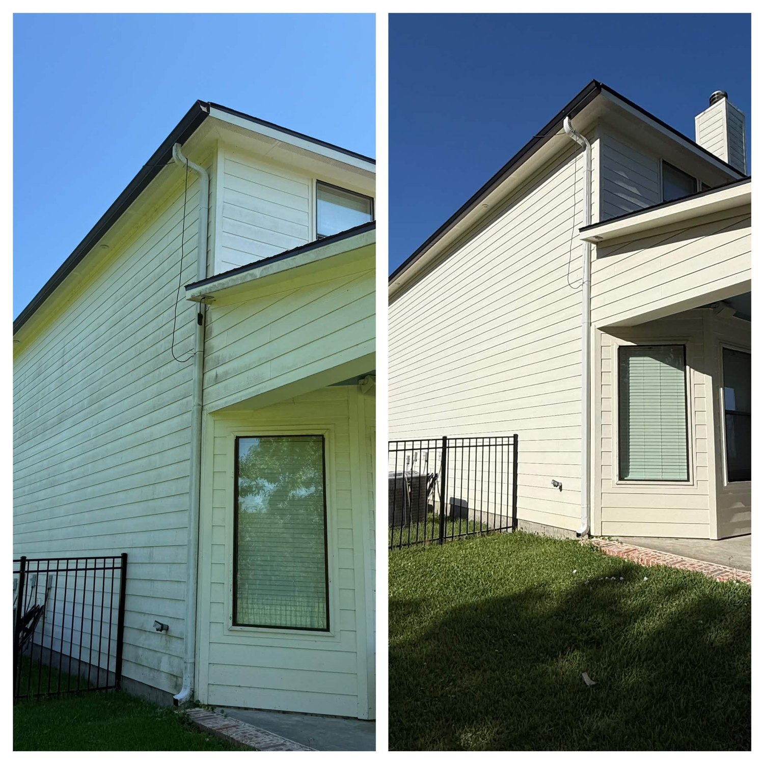 Real Great Dane house washing before and after results