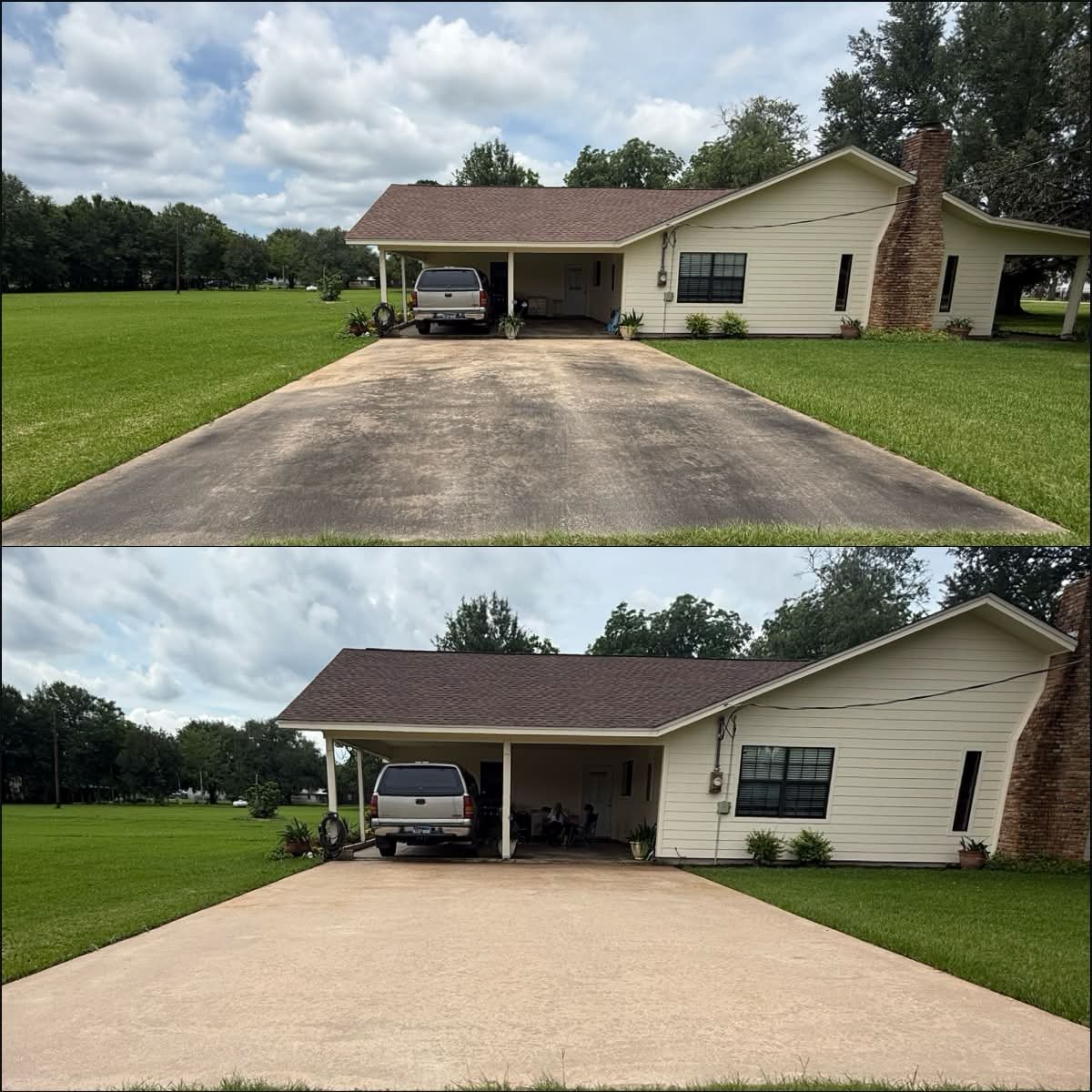 Great Dane driveway cleaning results