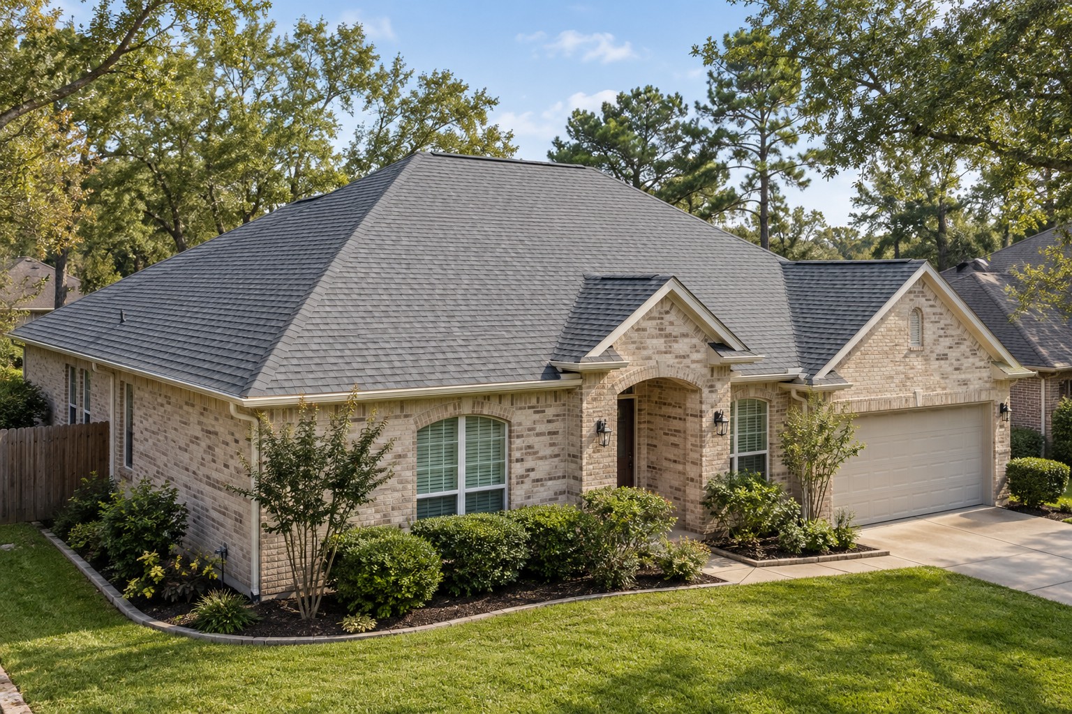 Illustrative clean residential roof
